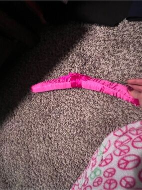 Bright Pink Satin Padded Clothing Hanger